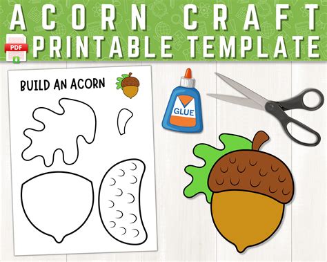 acorn craft printable